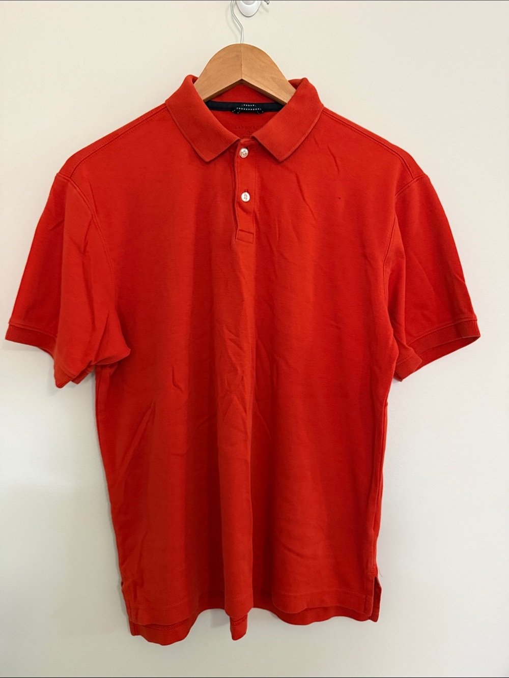Lands' End Men's Deep Orange Short-Sleeve Polo